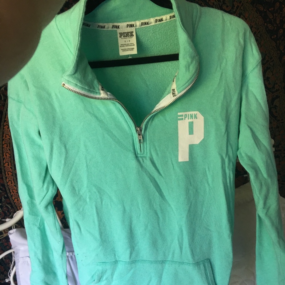 Pink quarter zip